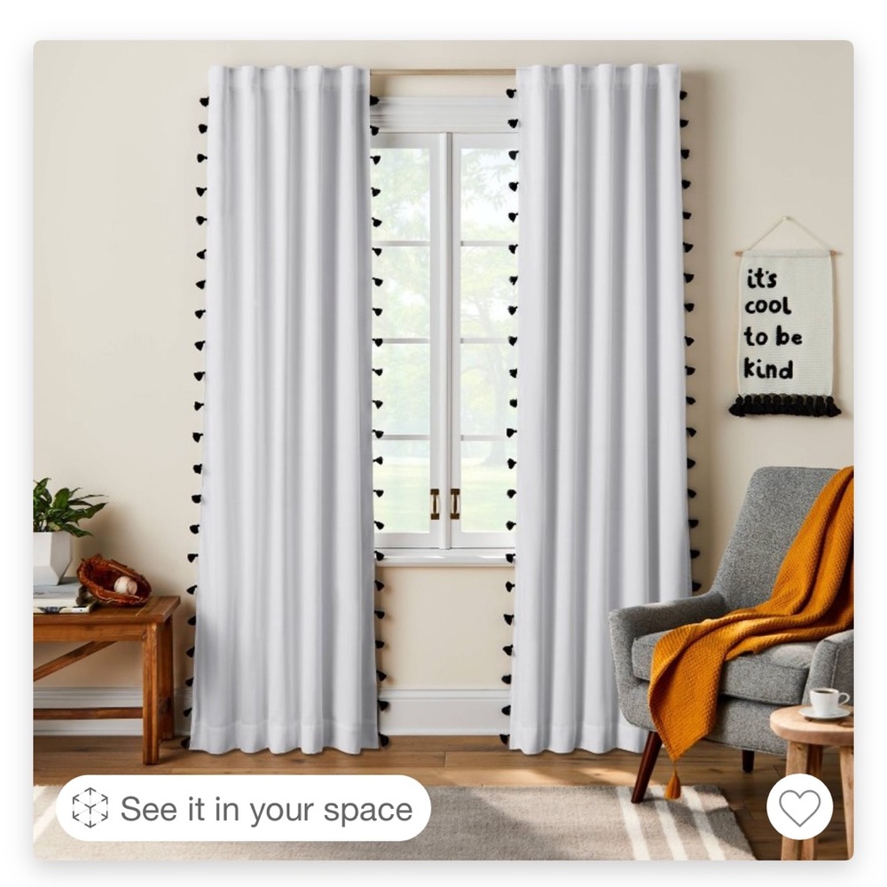Pillowfort blackout tassel curtains
